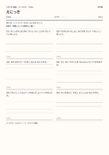 えにっきの見本